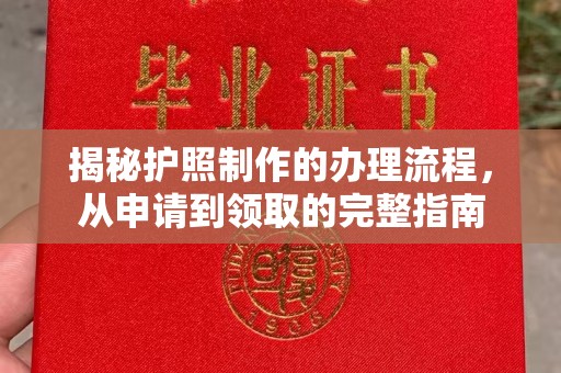 南江揭秘护照制作的办理流程，从申请到领取的完整指南